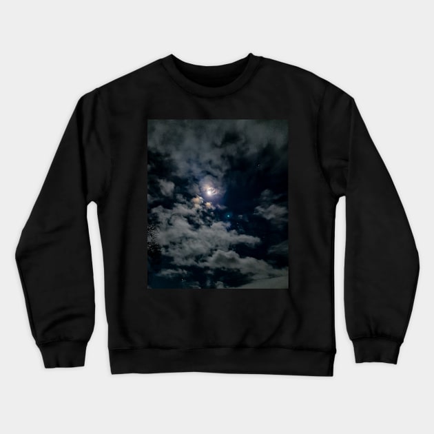 Clouds in night sky Crewneck Sweatshirt by GinaaArts